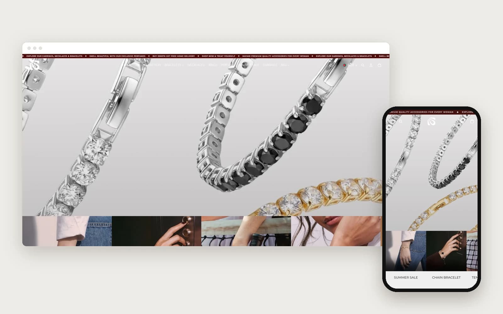 Mayabi online store homepage