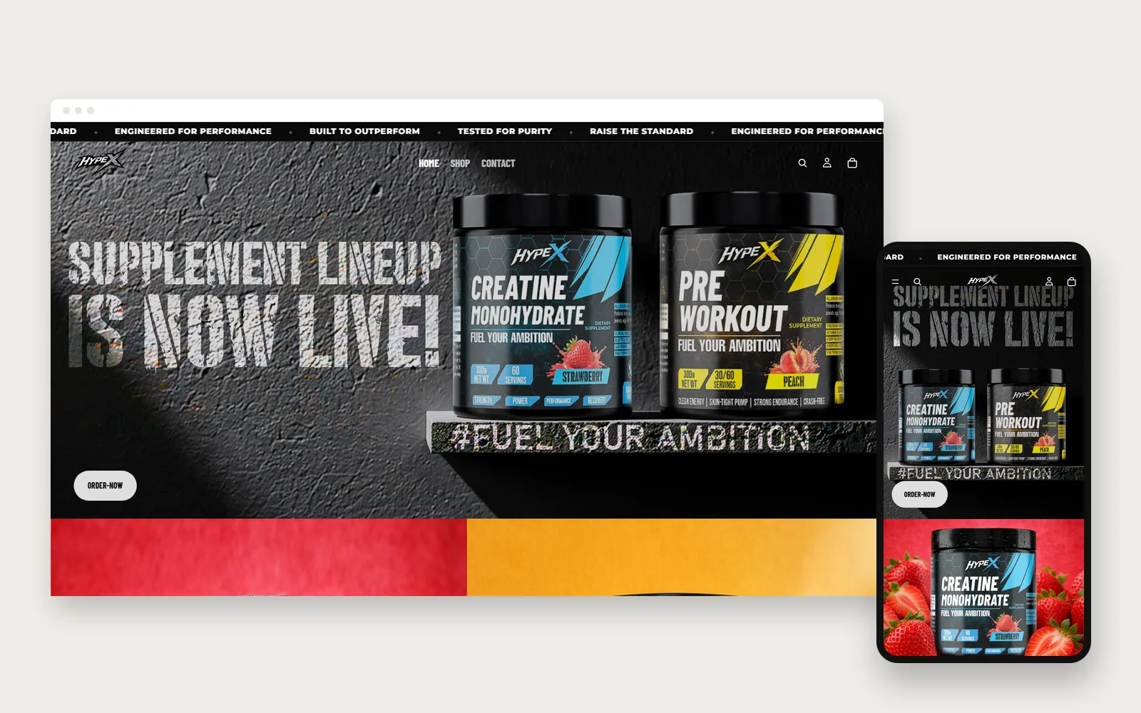 Hypex Supplements website