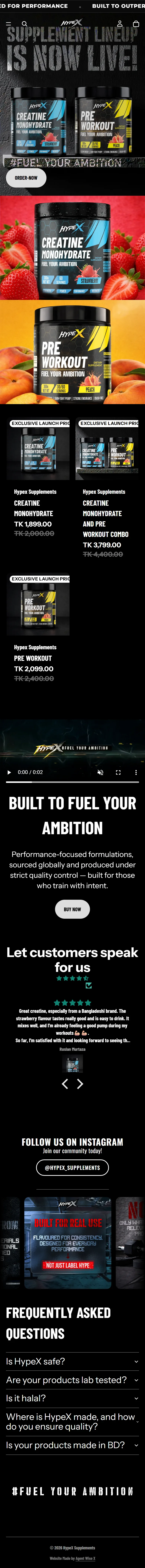 Hypex Supplements on a phone